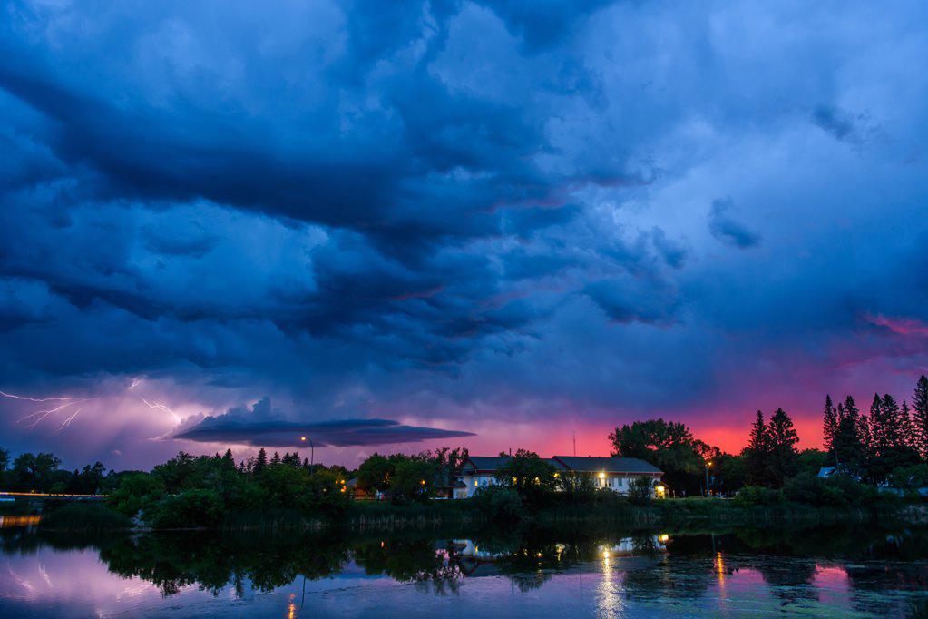 Dramatic sky with storm, Ontario, Canada