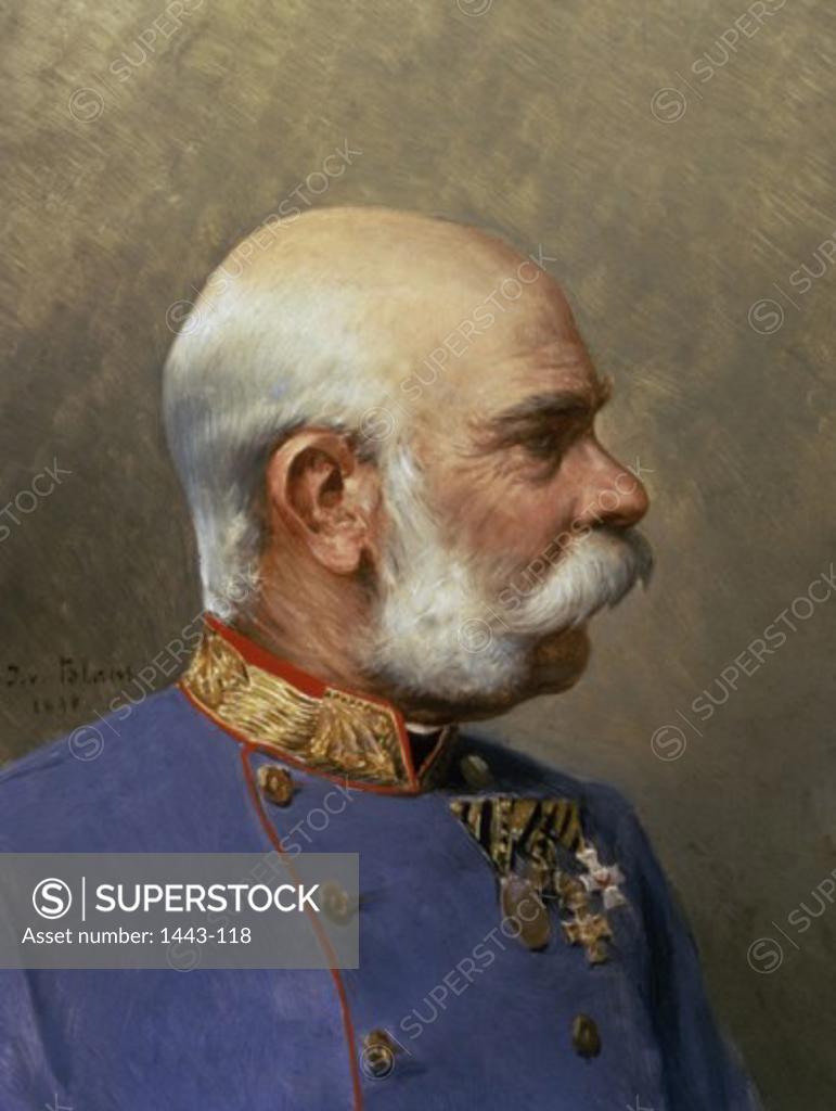 Stock Photo: 1443-118 Kaiser Franz Joseph  1898 Julius von Blaas (1845-1923 Austrian) Painting