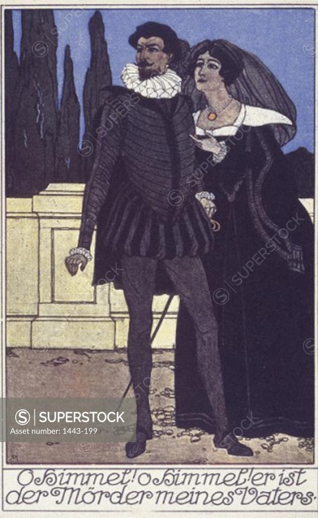 Stock Photo: 1443-199 Mozart's Opera, "Don Giovanni" 1910 Artist Unknown Postcard