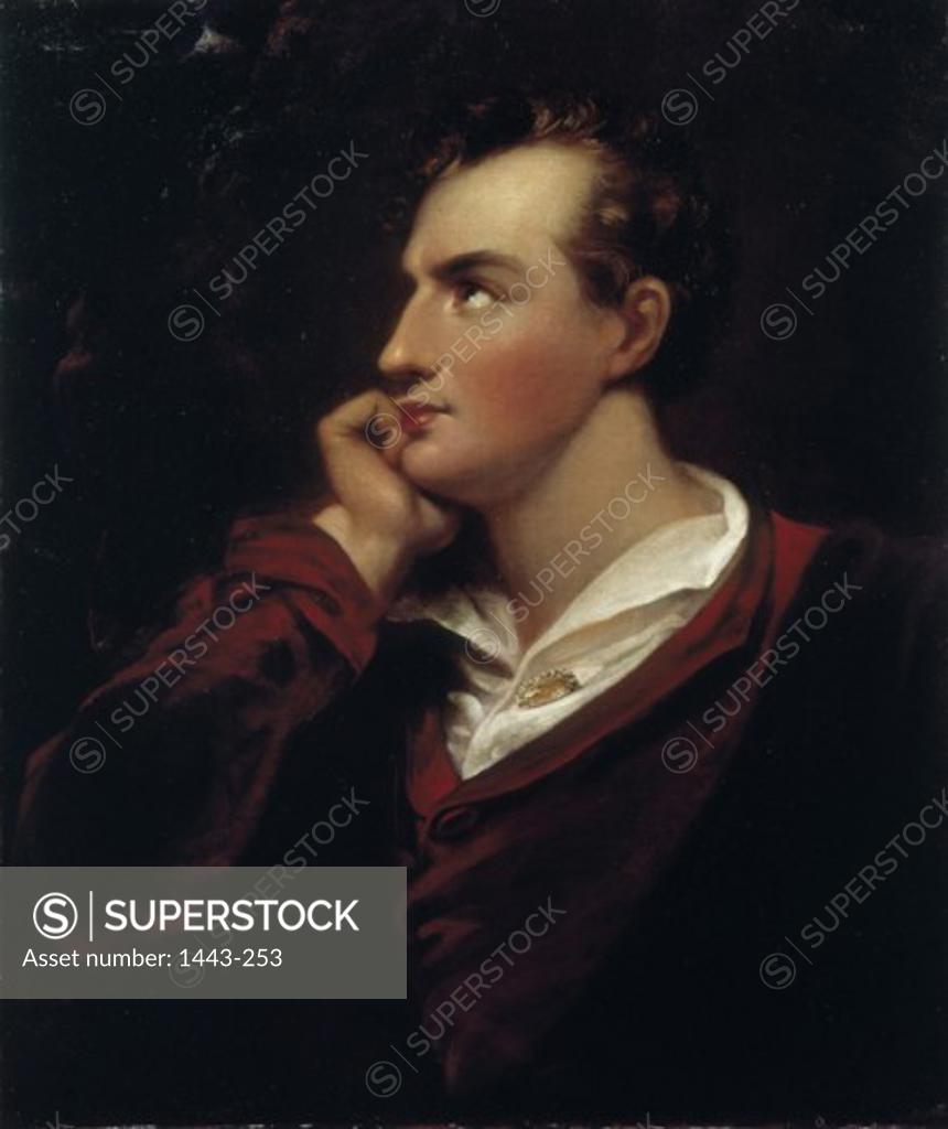 Stock Photo: 1443-253 Lord Byron 1838 Richard Westall (1765-1836 British) National Portrait Gallery, London, England