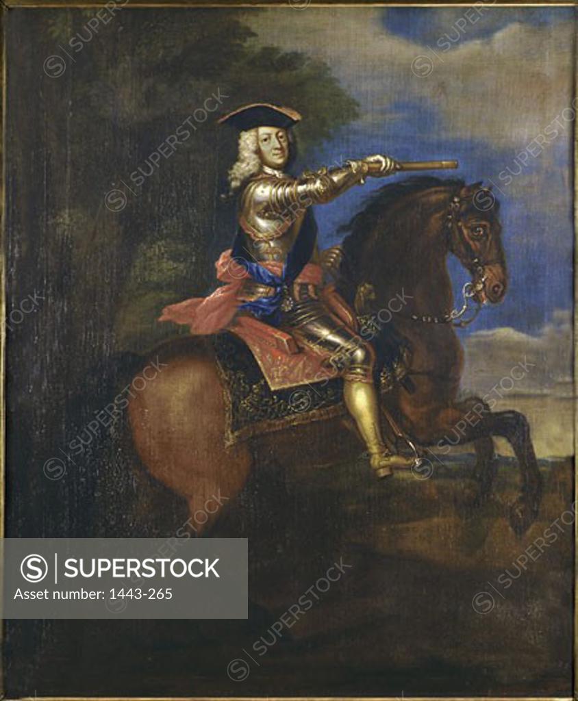 Stock Photo: 1443-265 George I of Great Britain  1715 Godfrey Kneller (1646-1723 British) Painting Handelhaus, Halle, Germany
