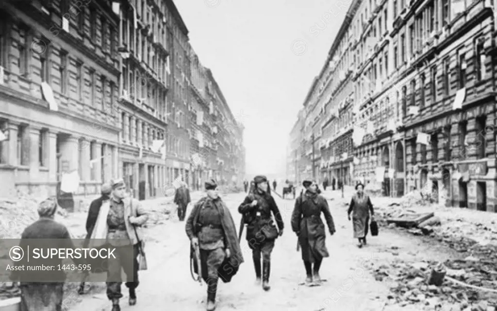 Soviet troops entering the city, Battle of Berlin, Berlin, Germany, May 1, 1945