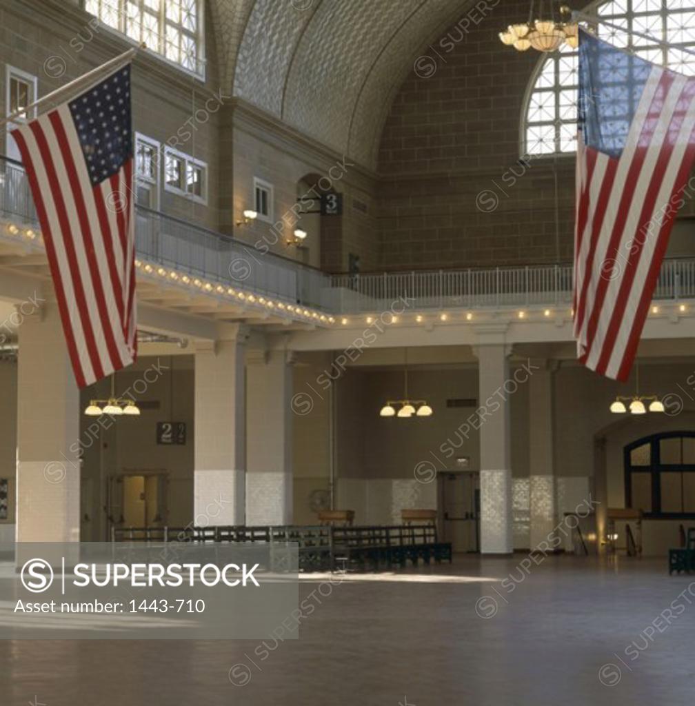Stock Photo: 1443-710 Interior of a museum, Great Hall, Ellis Island Immigration Museum, Ellis Island National Monument, New York City, New York, USA