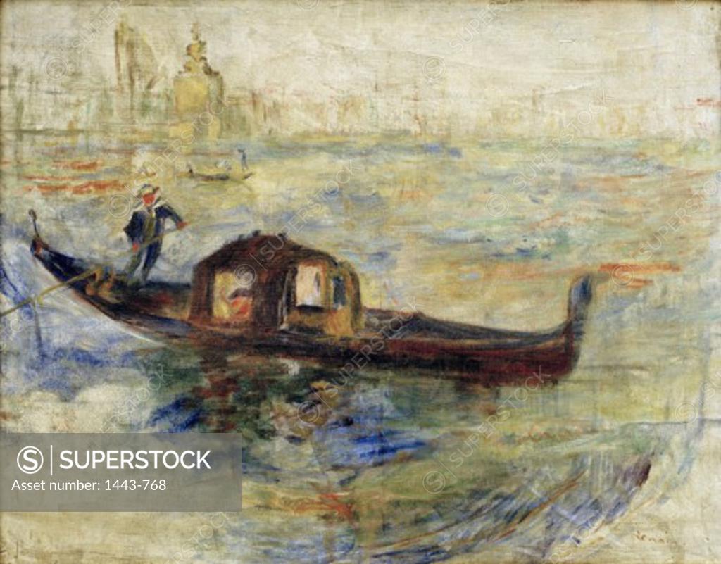 Stock Photo: 1443-768 Gondola in Venice 1881 Pierre Auguste Renoir (1841-1919 French)  Oil on canvas Private Collection