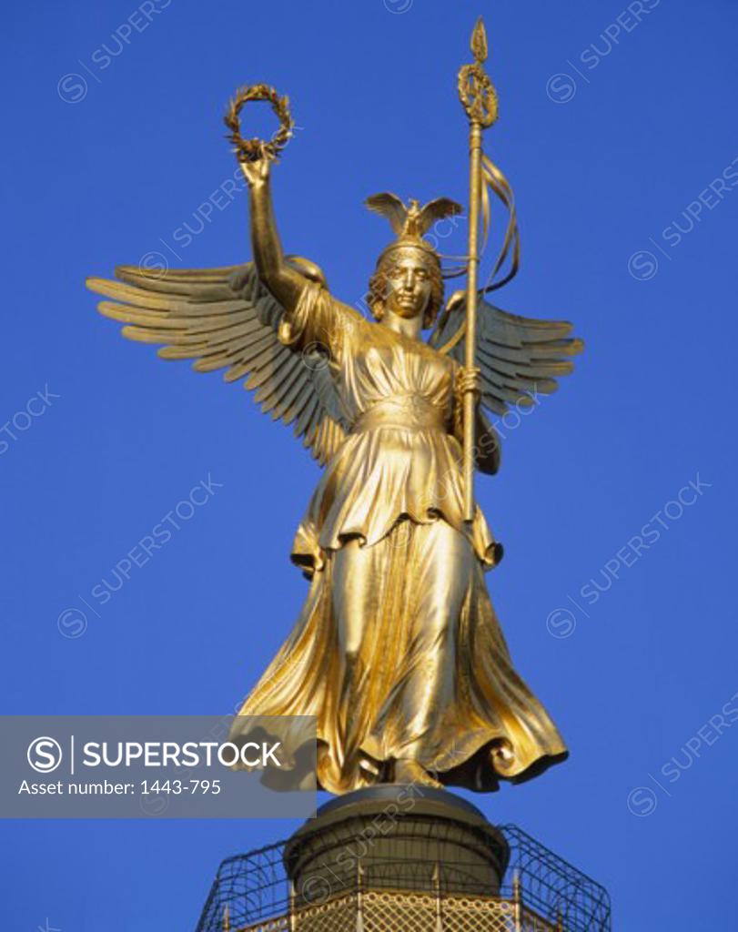 Stock Photo: 1443-795 Low angle view of a statue, Victory Column, Berlin, Germany