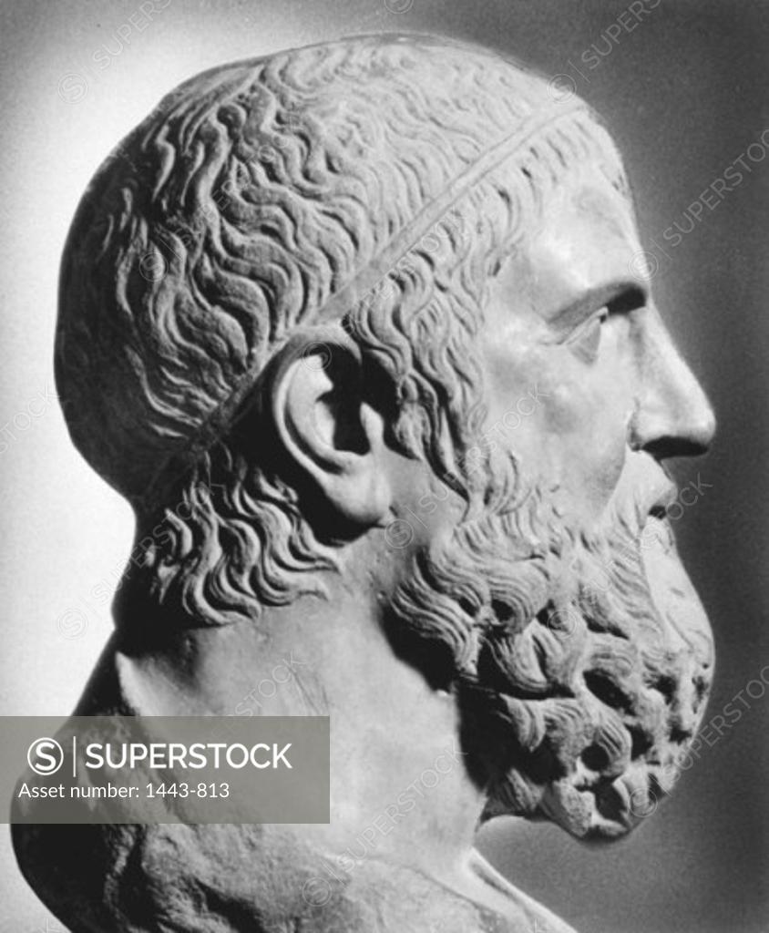 Stock Photo: 1443-813 Archimedes (ca. 285-212 BCE), Greek Mathematician & Physicist Artist Unknown  Marble relief Museo Capitolino, Rome, Italy