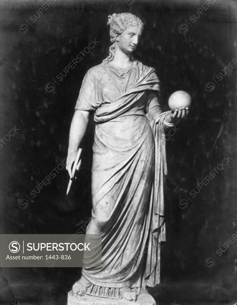 Stock Photo: 1443-836 Urania, Muse of Astronomy Artist Unknown Plaster Vatican Museums and Galleries, Vatican City