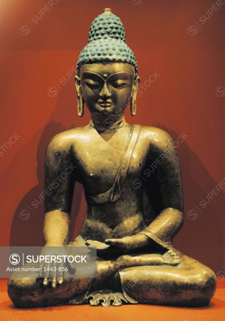 Stock Photo: 1443-856 Buddha Shakyamuni, Tibet 11th Century Artist Unknown Brass Private Collection