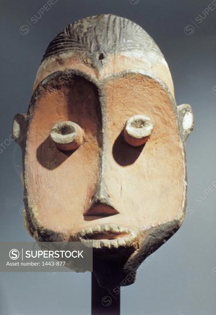 Stock Photo: 1443-877 Kiavia Mask, Mambila, Cameroon/Nigeria African Art  Wood Private Collection, Geneva, Switzerland