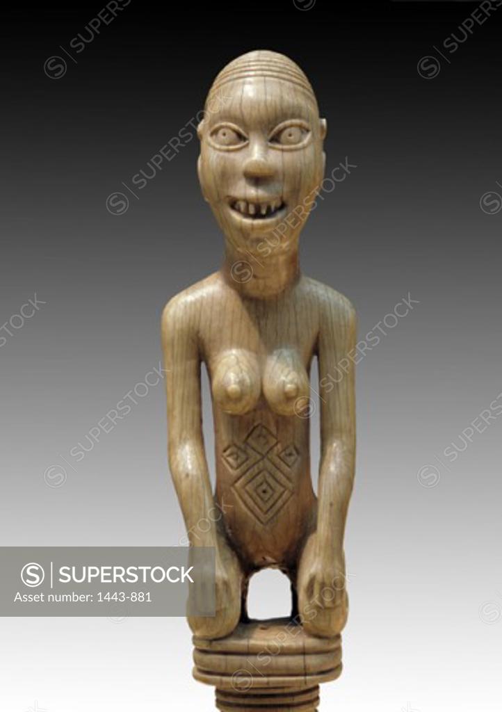 Stock Photo: 1443-881 Mvwala Staff, Congo  African Art  Wood Koninklijk Museum voor Midden-Afrika, Tervuren, Belgium