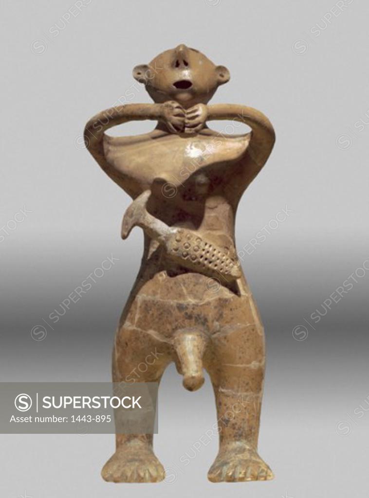 Stock Photo: 1443-895 Male Figure-Gilan, Iran 1250-1000 BCE Artifacts National Museum, Tehran, Iran