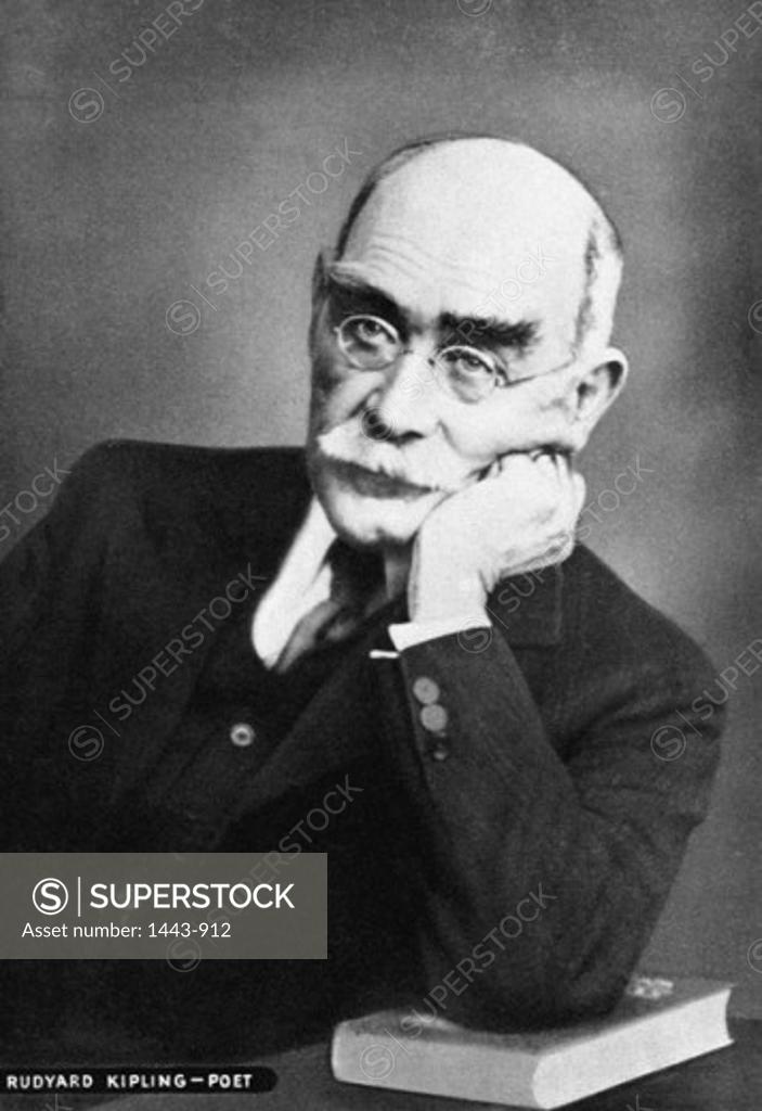 Stock Photo: 1443-912 Rudyard Kipling, Writer, c. 1910