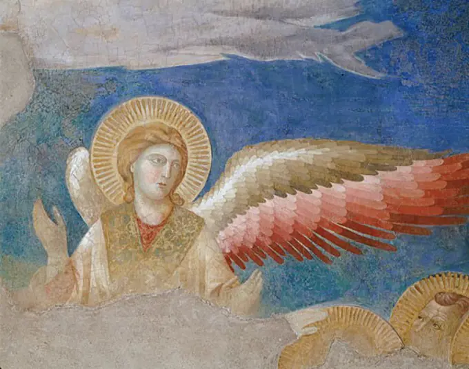 The Ascension (Detail) c.1290 1295 Giotto (ca.1266-1337 Italian) Fresco Upper Church of San Francesco, Assisi, Italy