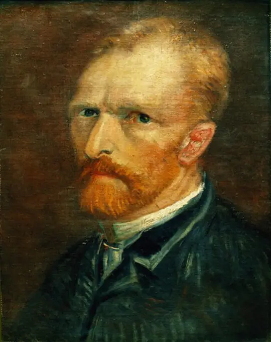 Self Portrait  1886 Vincent van Gogh (1853-1890 Dutch) Oil on canvas  Gemeente Museum, The Hague, Netherlands