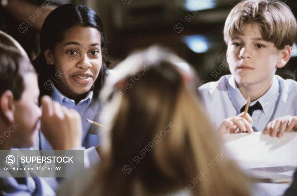 Stock Photo: 1531R-169 School children in a classroom