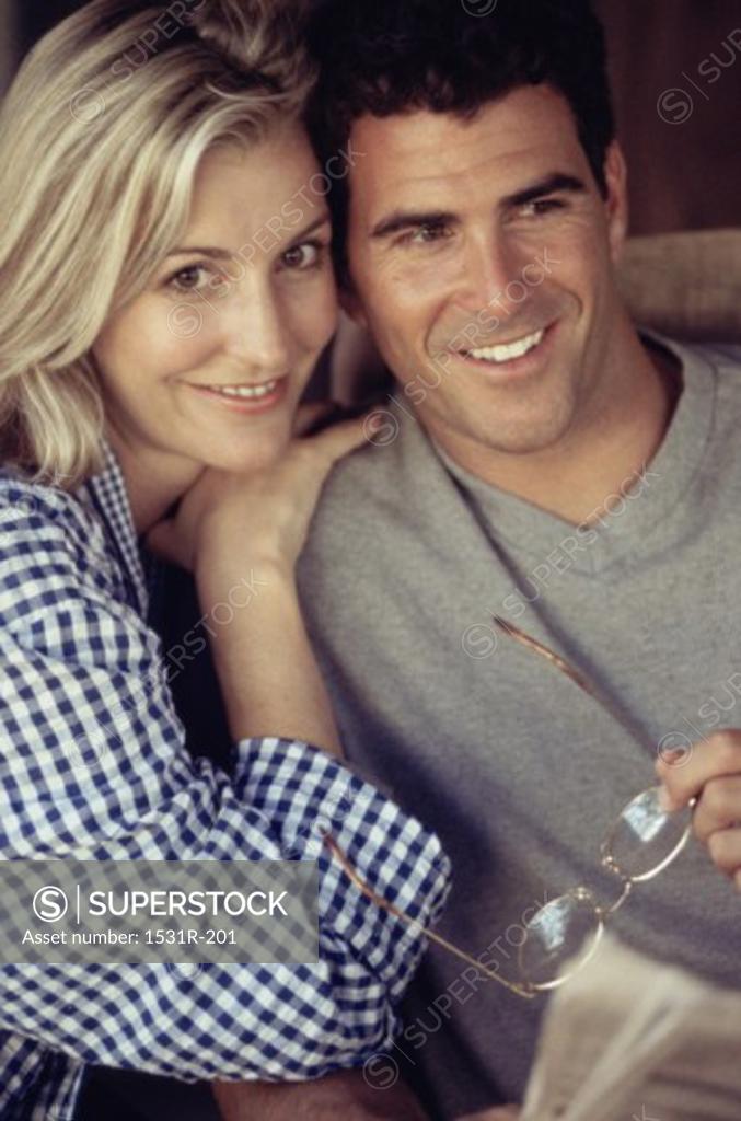 Stock Photo: 1531R-201 Portrait of a mid adult couple smiling