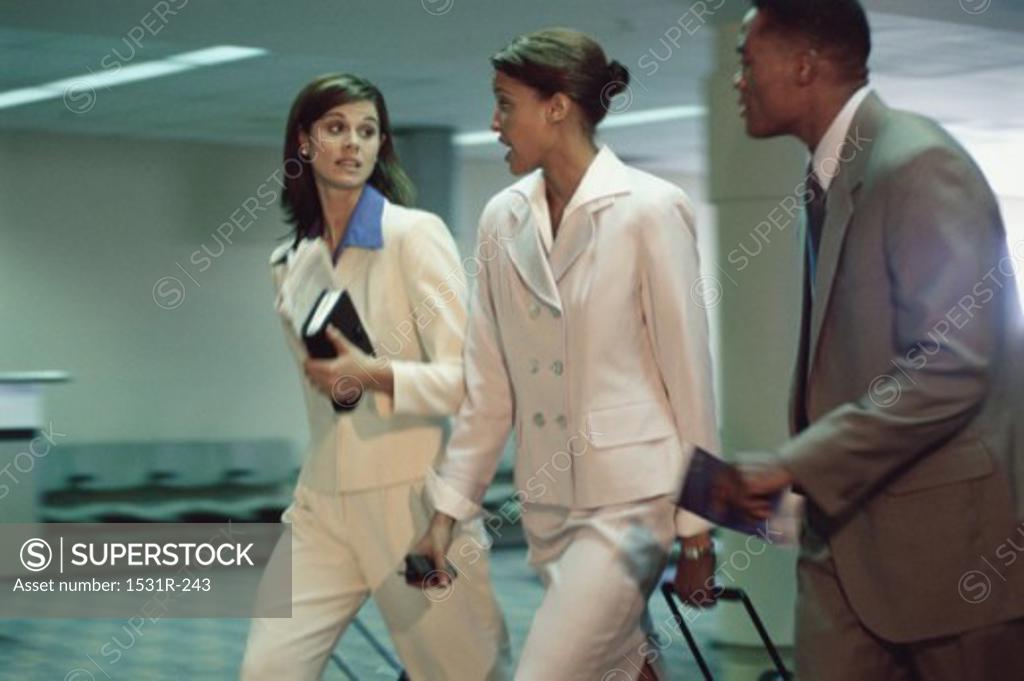 Stock Photo: 1531R-243 Side profile of business executives walking together