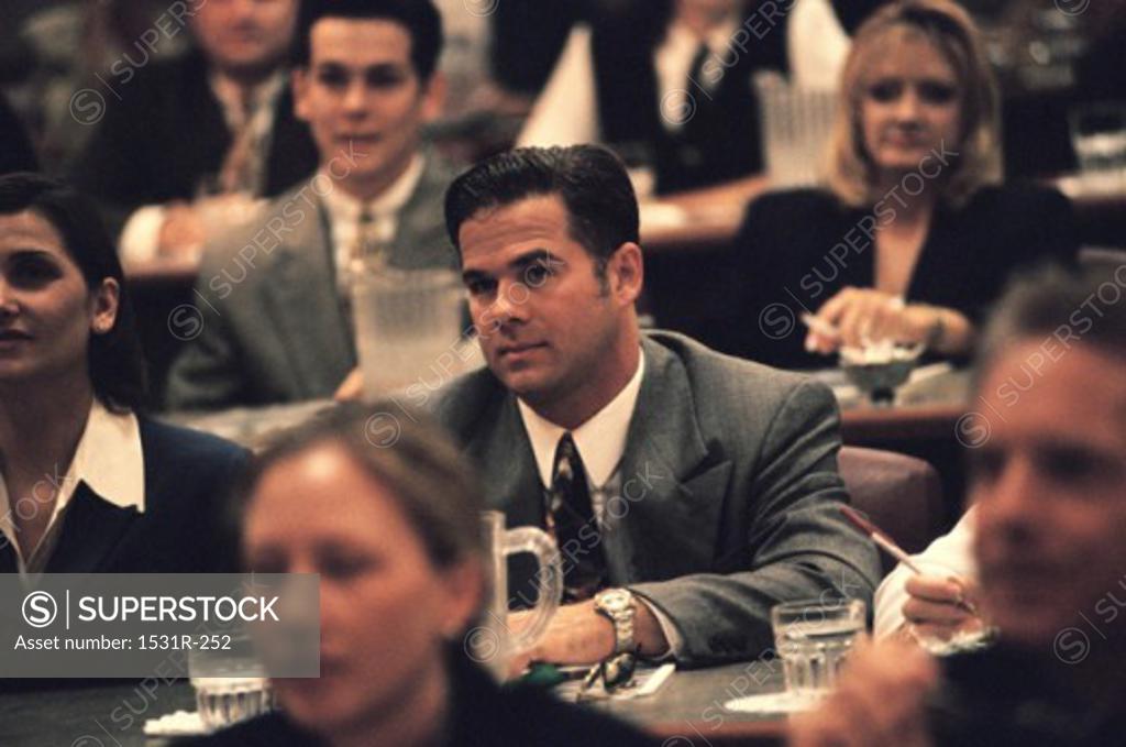 Stock Photo: 1531R-252 Business executives sitting in a conference