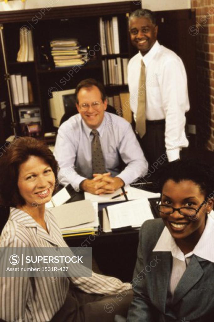 Stock Photo: 1531R-427 Portrait of a group of business executives in an office
