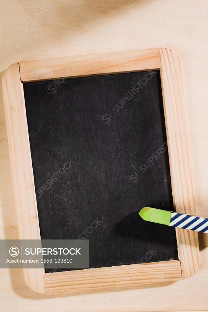 Slate, empty, blackboard-chalk yellow, blackboard, writing-blackboard,  Merktafel, school-blackboard, nostalgically, blanko, blank, space,  text-space,  - SuperStock