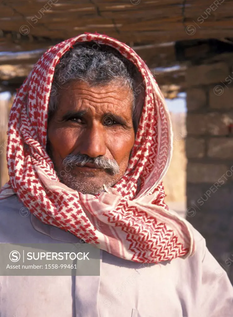 Egypt, Bedouin, kerchief, portrait, , Egyptians, native, senior