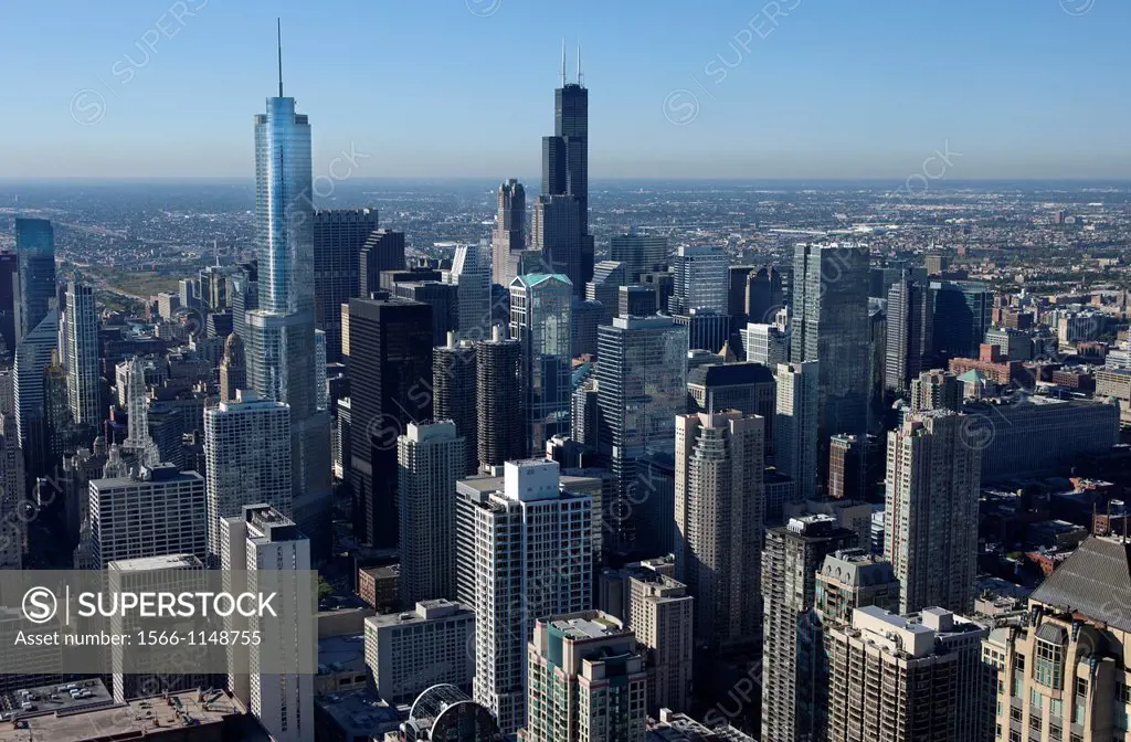 Loop Skyline Downtown Chicago Illinois USA