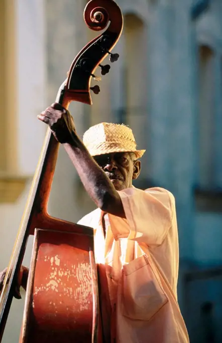 Street musician. Santiago de Cuba. Cuba