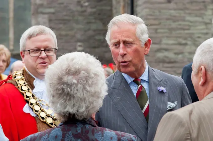 Prince Charles visits the Welsh market town of Brecon on the last day of the 'Royal Summer' visit to Wales.