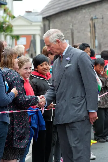 Prince Charles visits the Welsh market town of Brecon on the last day of the 'Royal Summer' visit to Wales.