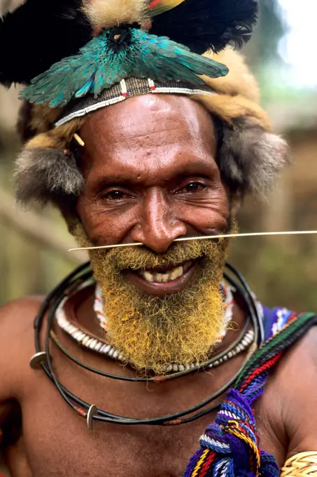 Colorful Huli Wigmen of Papua New Guinea.
