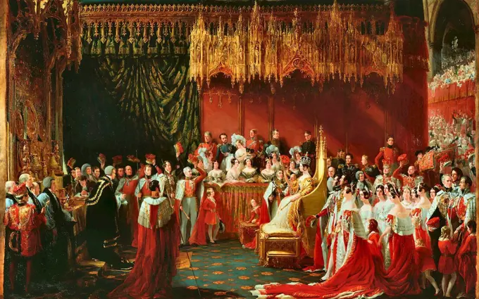 Hayter George - the Coronation of Queen Victoria in Westminster Abbey 28 June 1838 - British School - 19th Century.