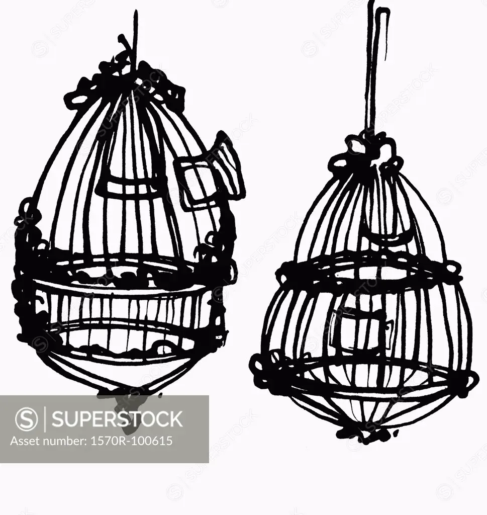 Two birdcages