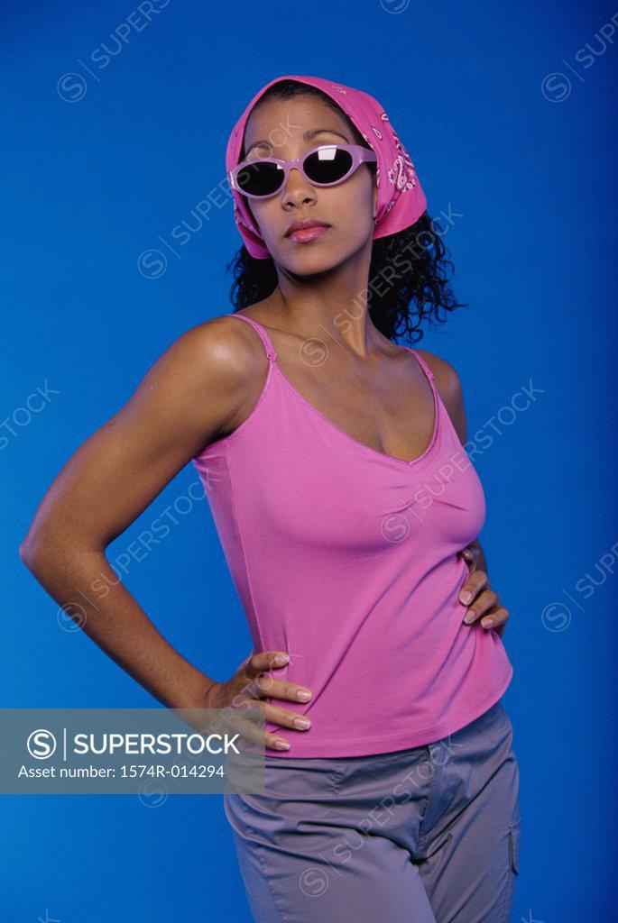 Stock Photo: 1574R-014294 Close-up of a young woman posing