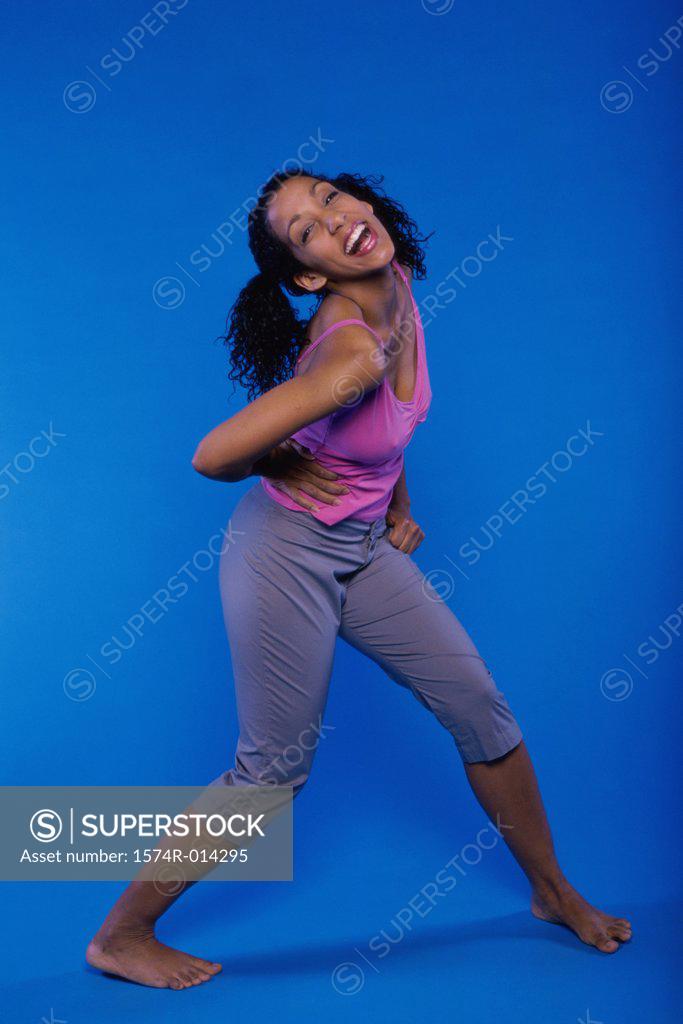 Stock Photo: 1574R-014295 Portrait of a young woman posing