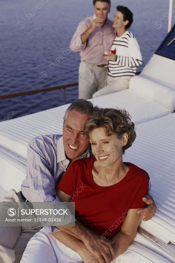 Stock Photo: 1574R-01436 Two couples on a boat