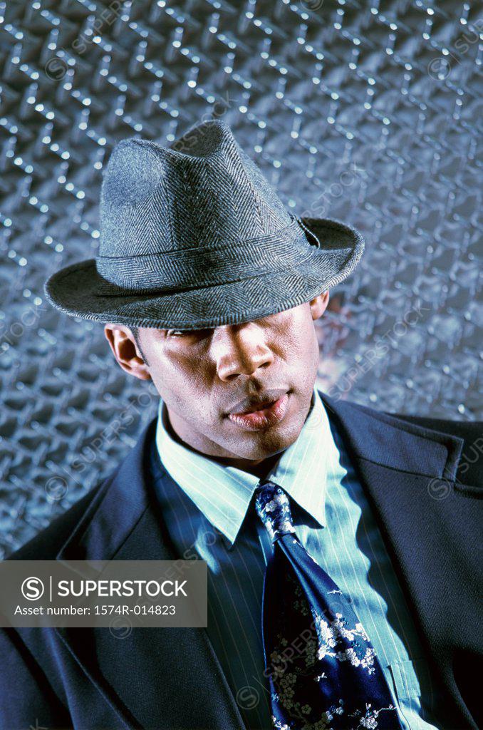 Stock Photo: 1574R-014823 Close-up of a businessman looking serious