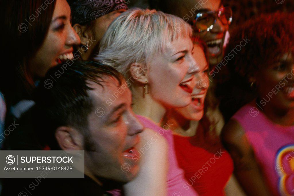 Stock Photo: 1574R-014847B Close-up of a group of friends laughing together