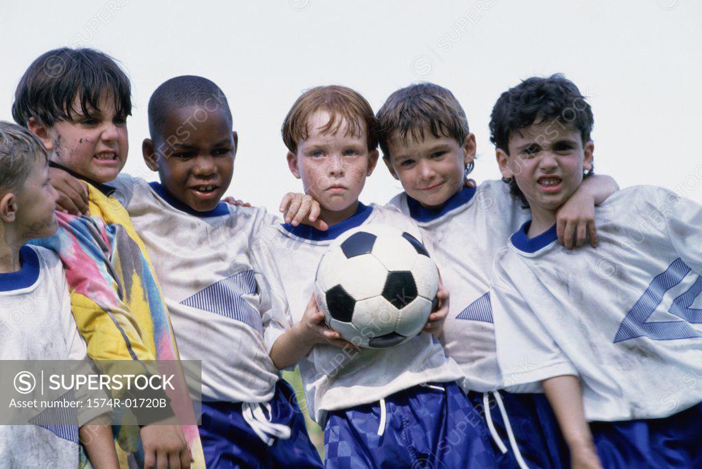 Stock Photo: 1574R-01720B Portrait of a soccer team