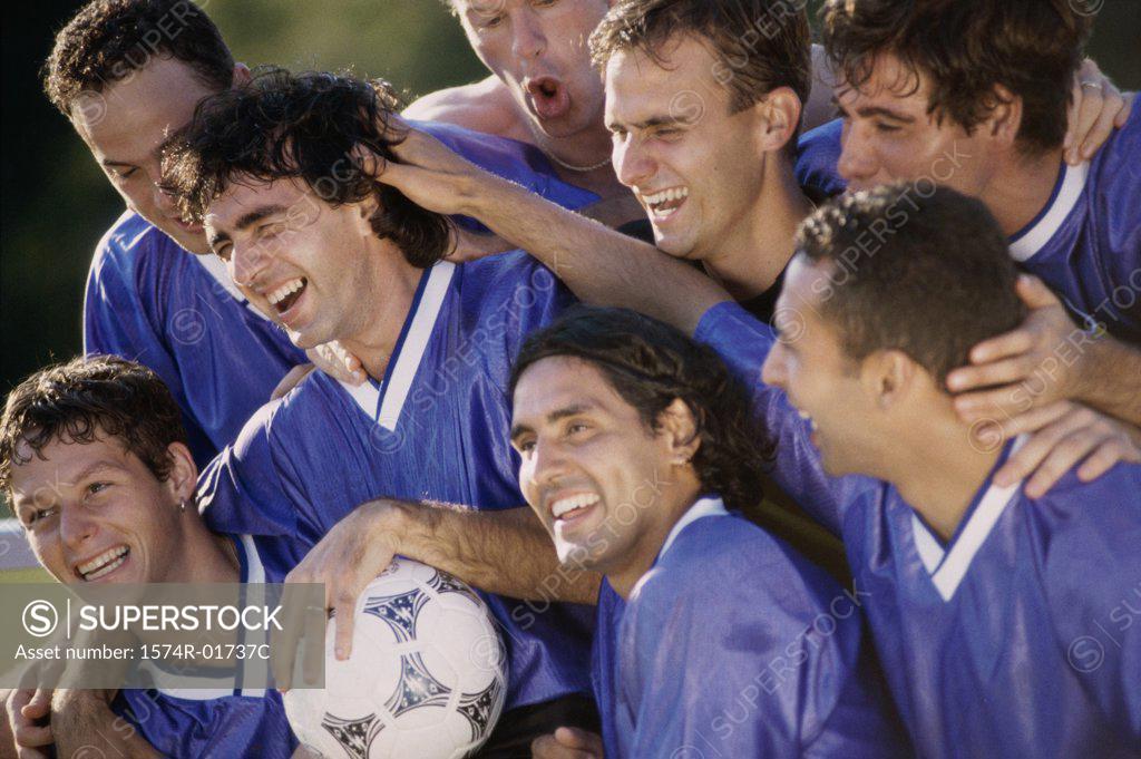 Stock Photo: 1574R-01737C Soccer team together