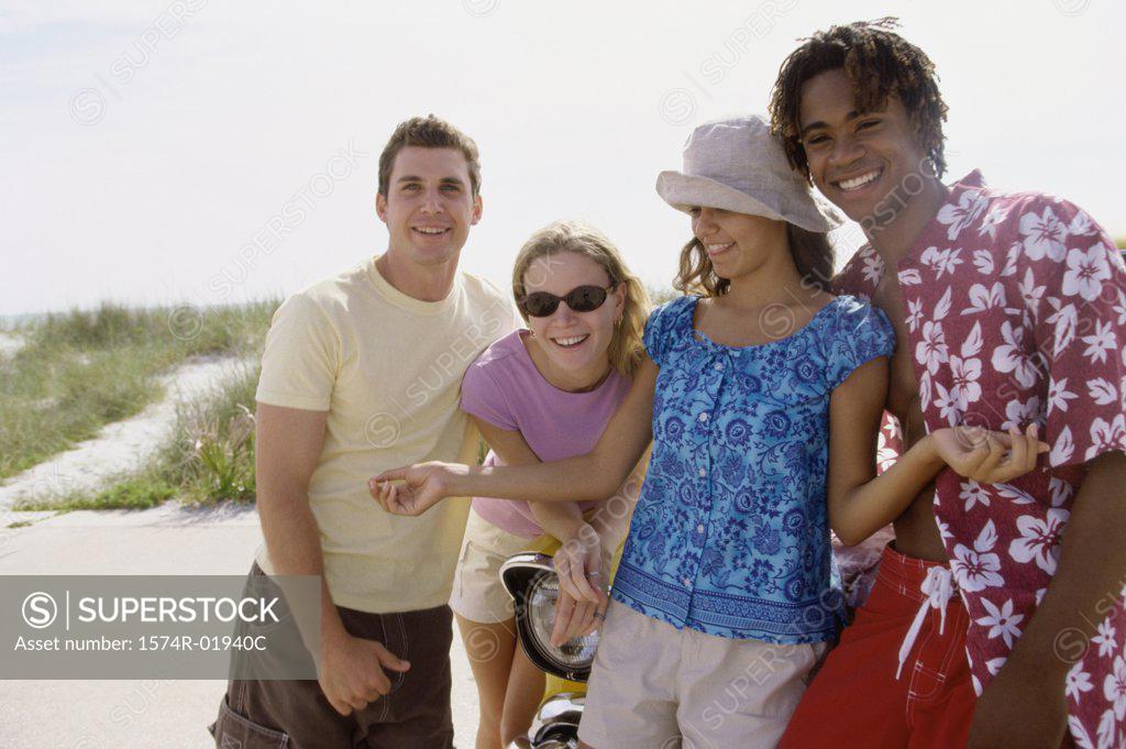 Stock Photo: 1574R-01940C Portrait of teenagers smiling