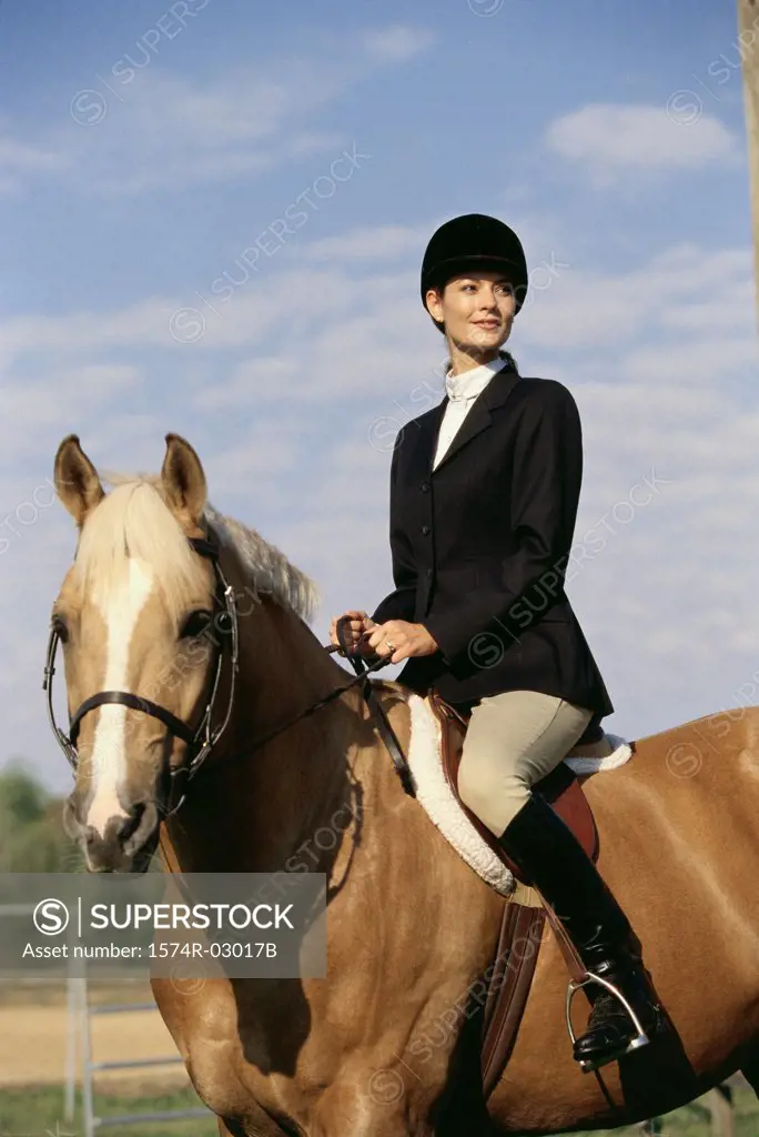 Jockey sitting on a horse