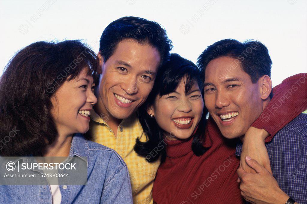 Stock Photo: 1574R-03644 Portrait of two young couples