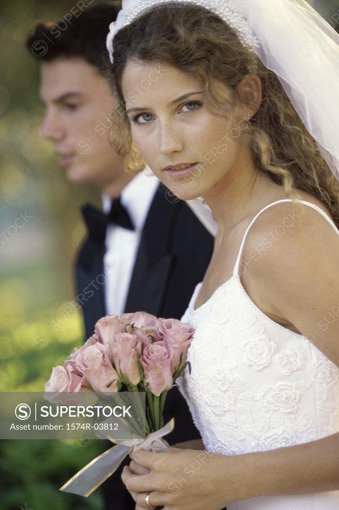 Stock Photo: 1574R-03812 Portrait of a newlywed couple