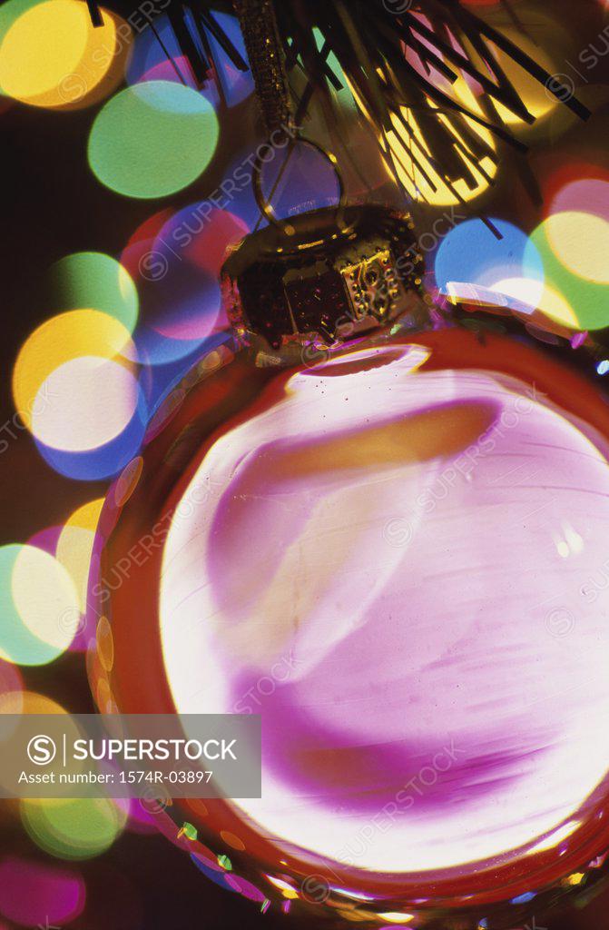 Stock Photo: 1574R-03897 Close-up of a Christmas ornament