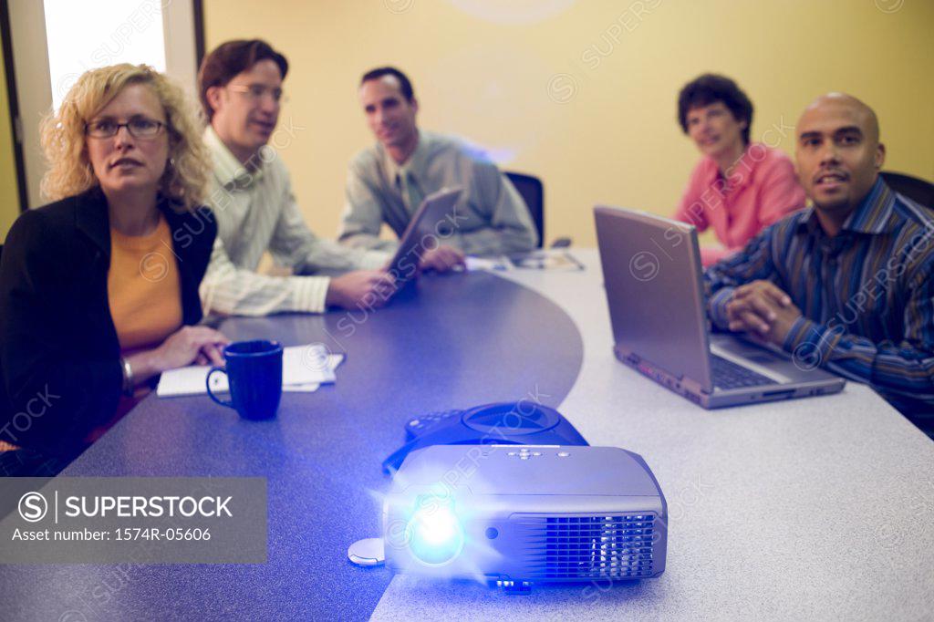 Stock Photo: 1574R-05606 Group of business executives in a conference