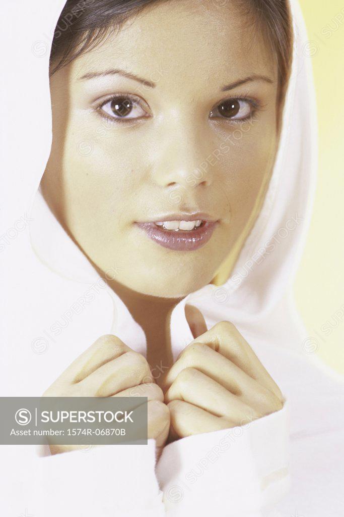 Stock Photo: 1574R-06870B Portrait of a young woman smiling