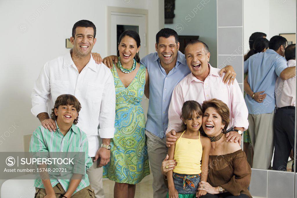 Stock Photo: 1574R-20721 Portrait of a family smiling