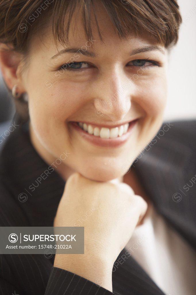 Stock Photo: 1574R-21022A Portrait of a businesswoman smiling