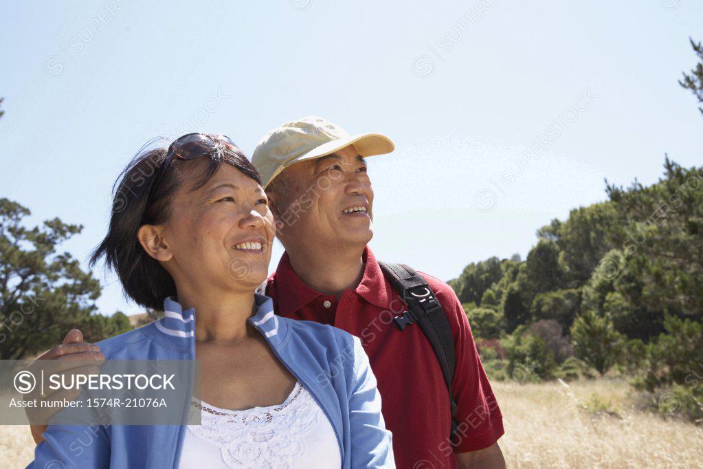 Stock Photo: 1574R-21076A Close-up of a mature couple smiling