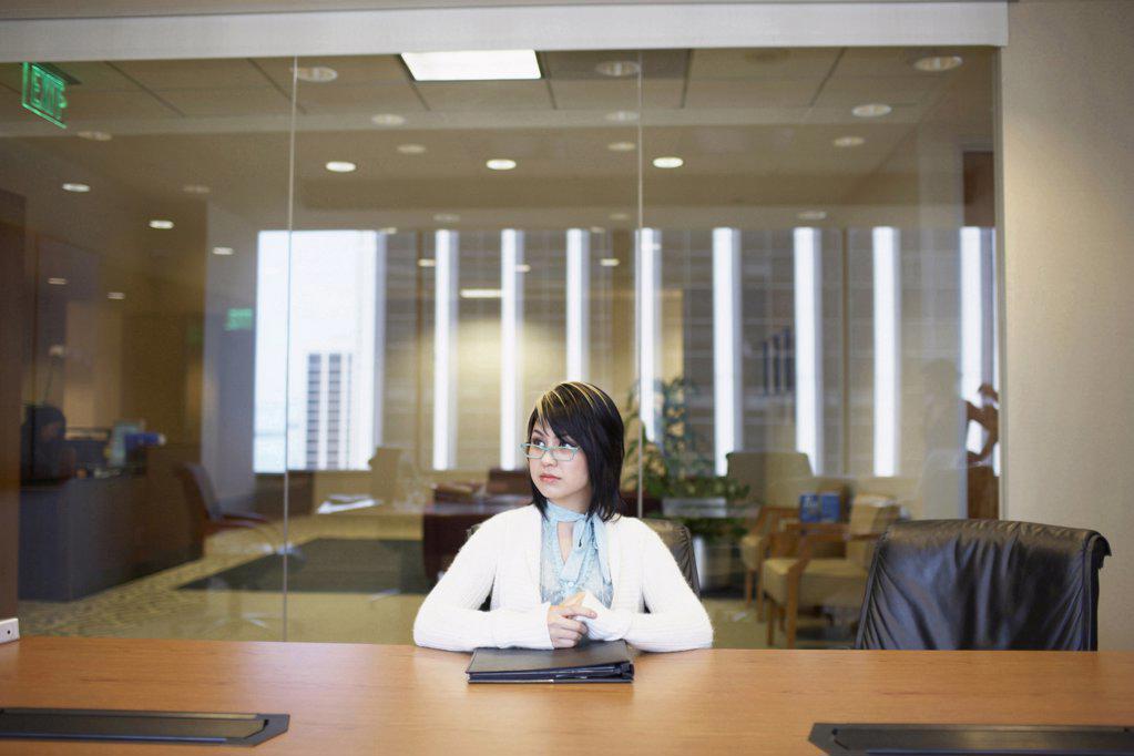 Businesswoman sitting in an office
